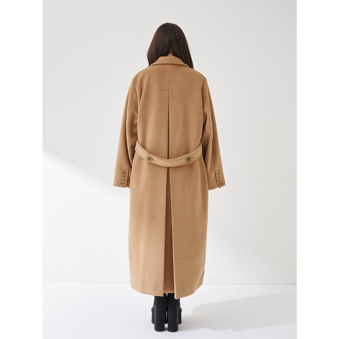 ダーリッチ Darich ダブルロングチェスターコート （キャメル） -靴