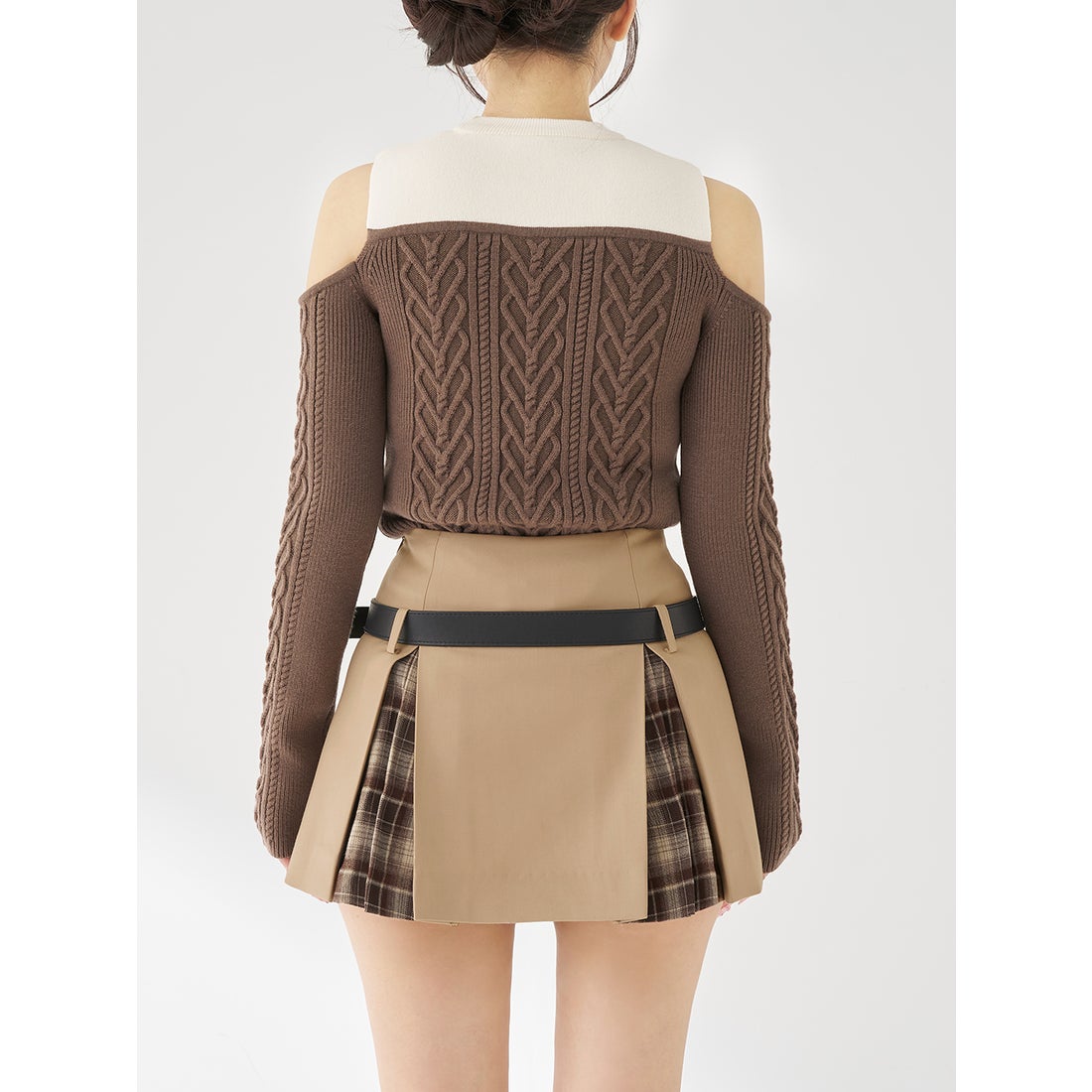 ダーリッチ Darich チェックドッキングミニスカート （ブラック