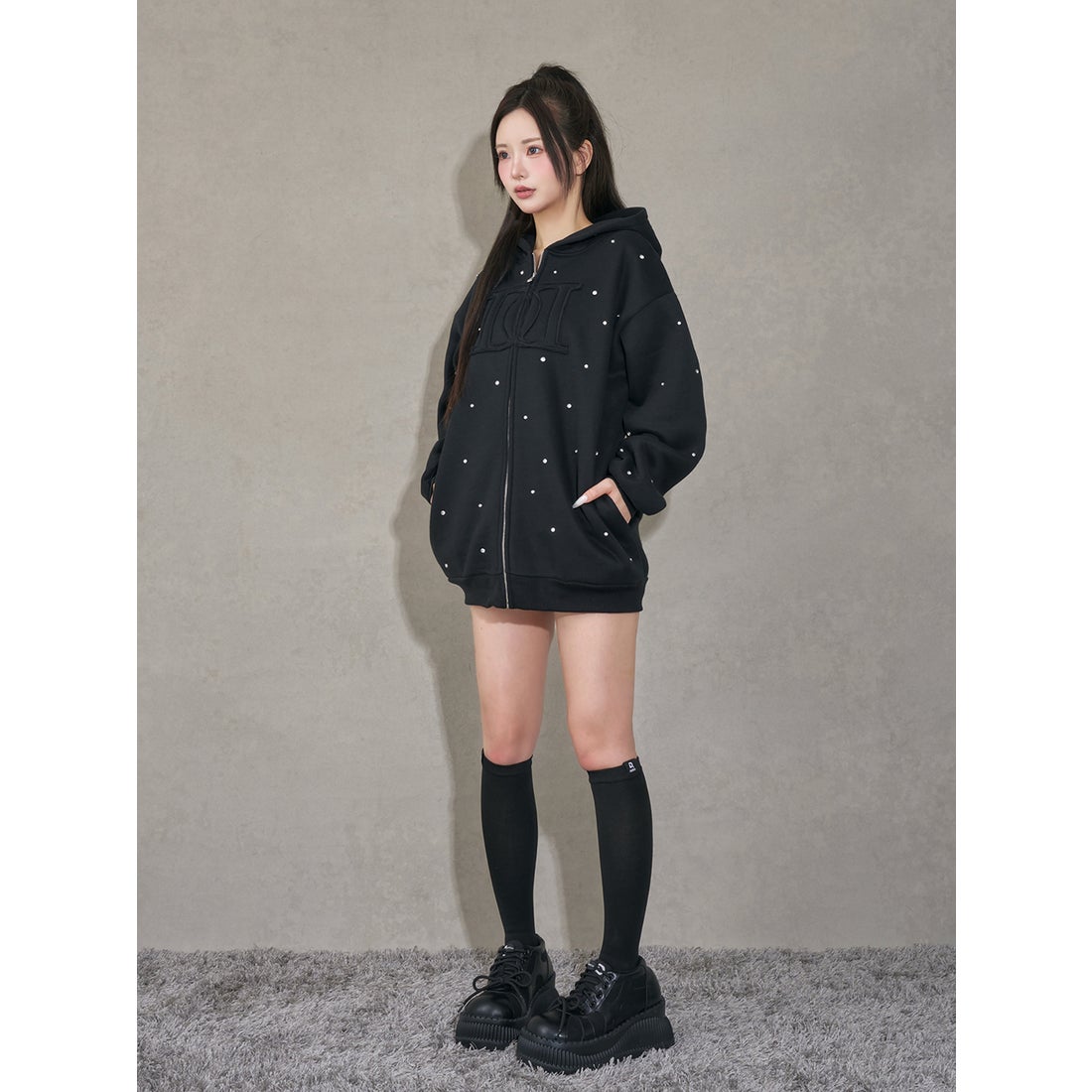 ダーリッチ Darich DDロゴビジュージップパーカー （ミント