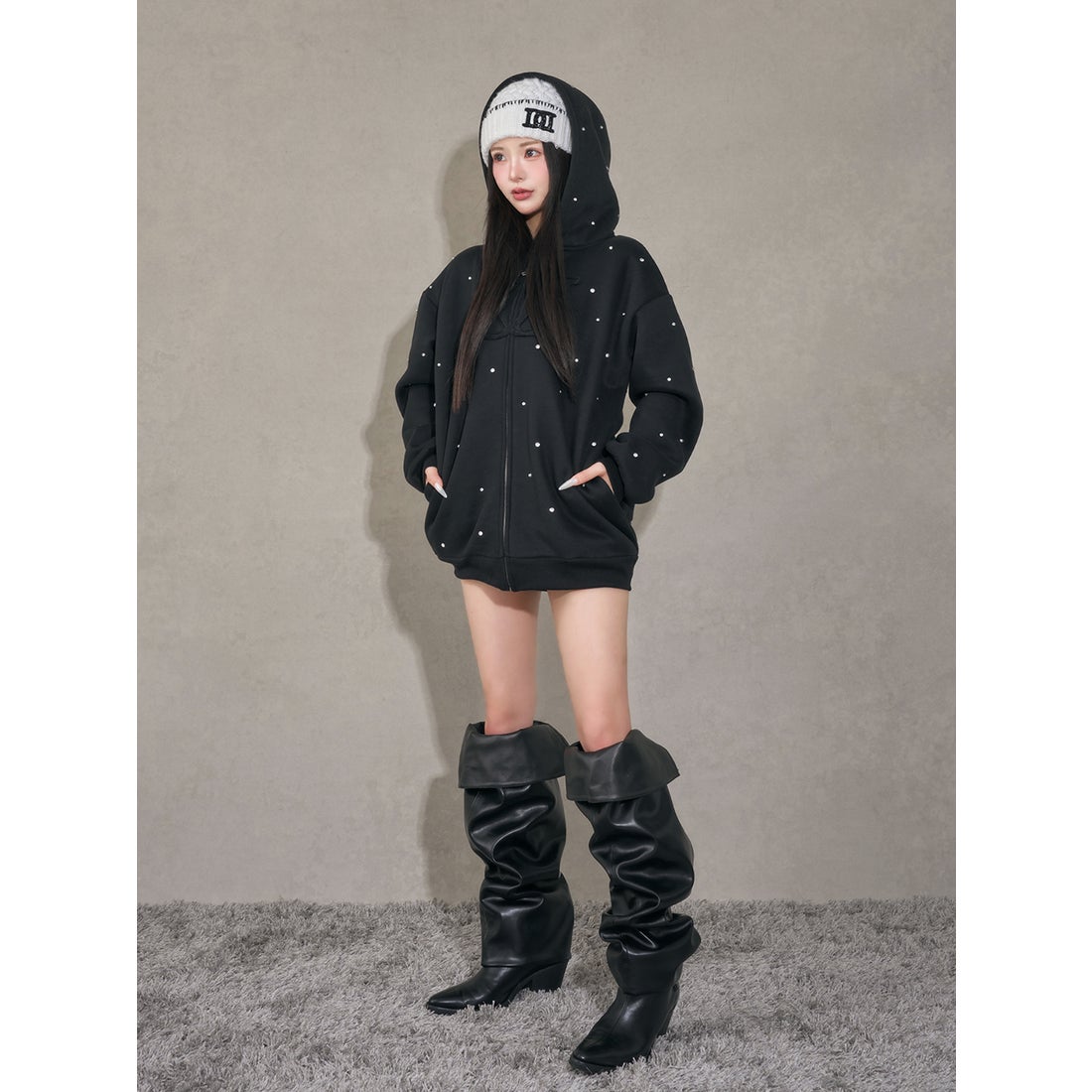 ダーリッチ Darich DDロゴビジュージップパーカー （ミント