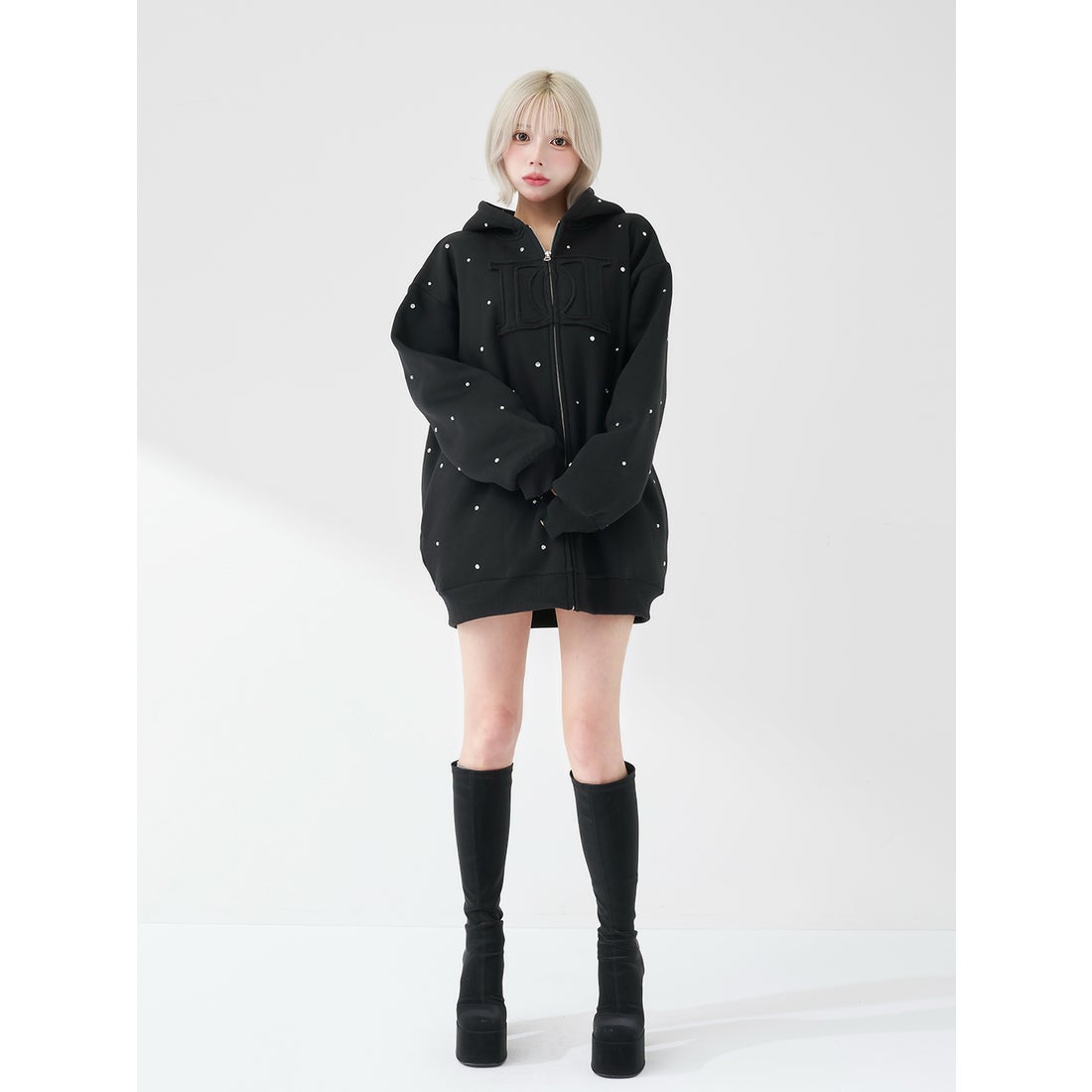 ダーリッチ Darich DDロゴビジュージップパーカー （ミント