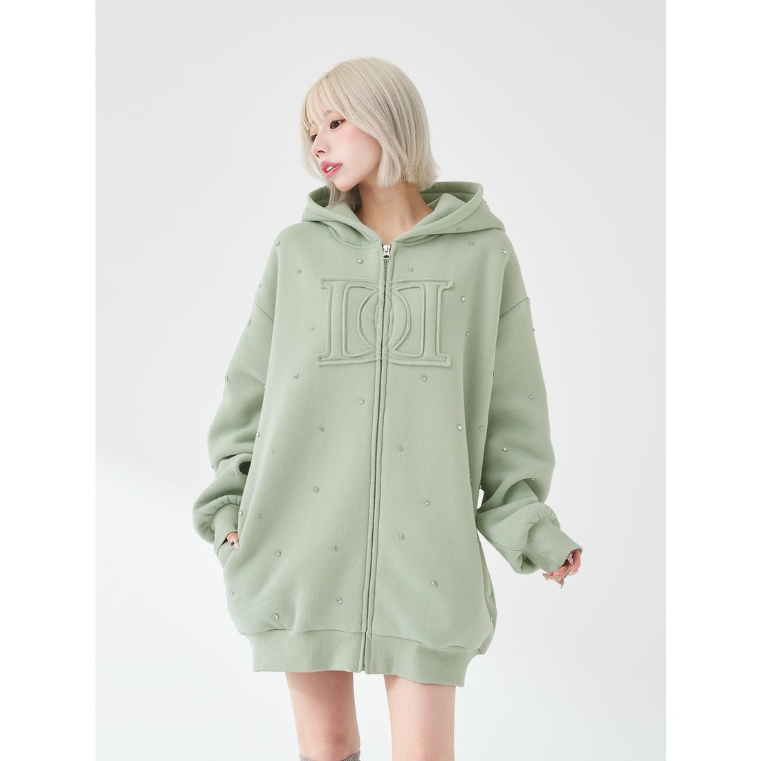 ダーリッチ Darich DDロゴビジュージップパーカー （ミント