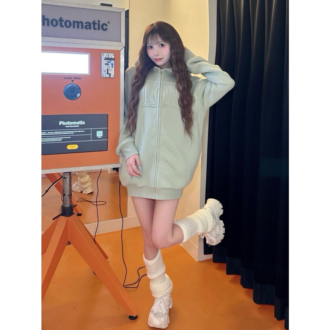 ダーリッチ Darich DDロゴビジュージップパーカー （ミント