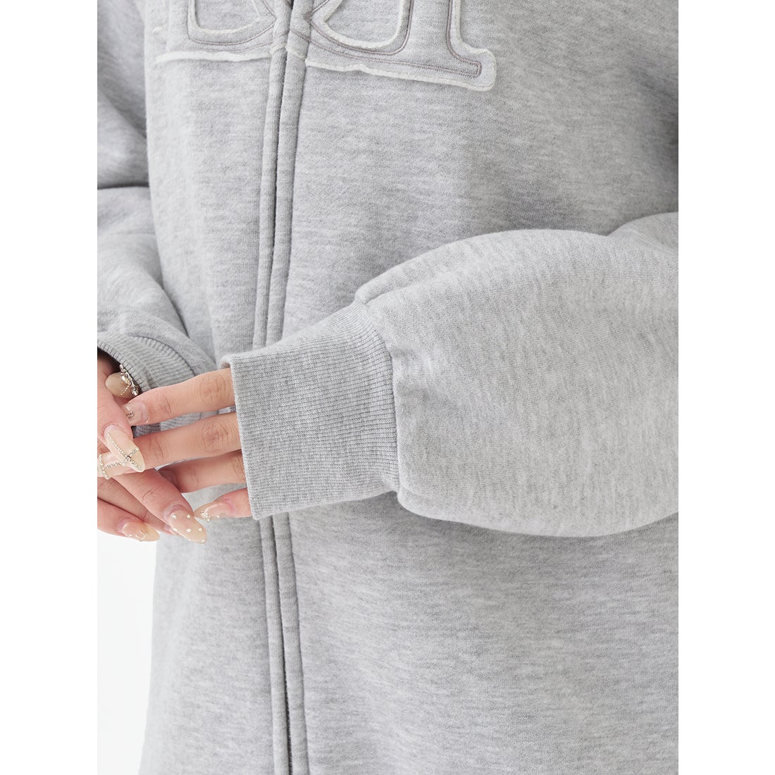 ダーリッチ Darich アップリケDDロゴパーカー （グレー