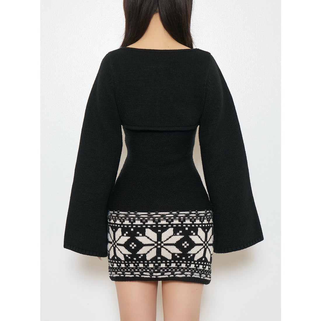 ダーリッチ Darich ノルディックパネルニットミニワンピース
