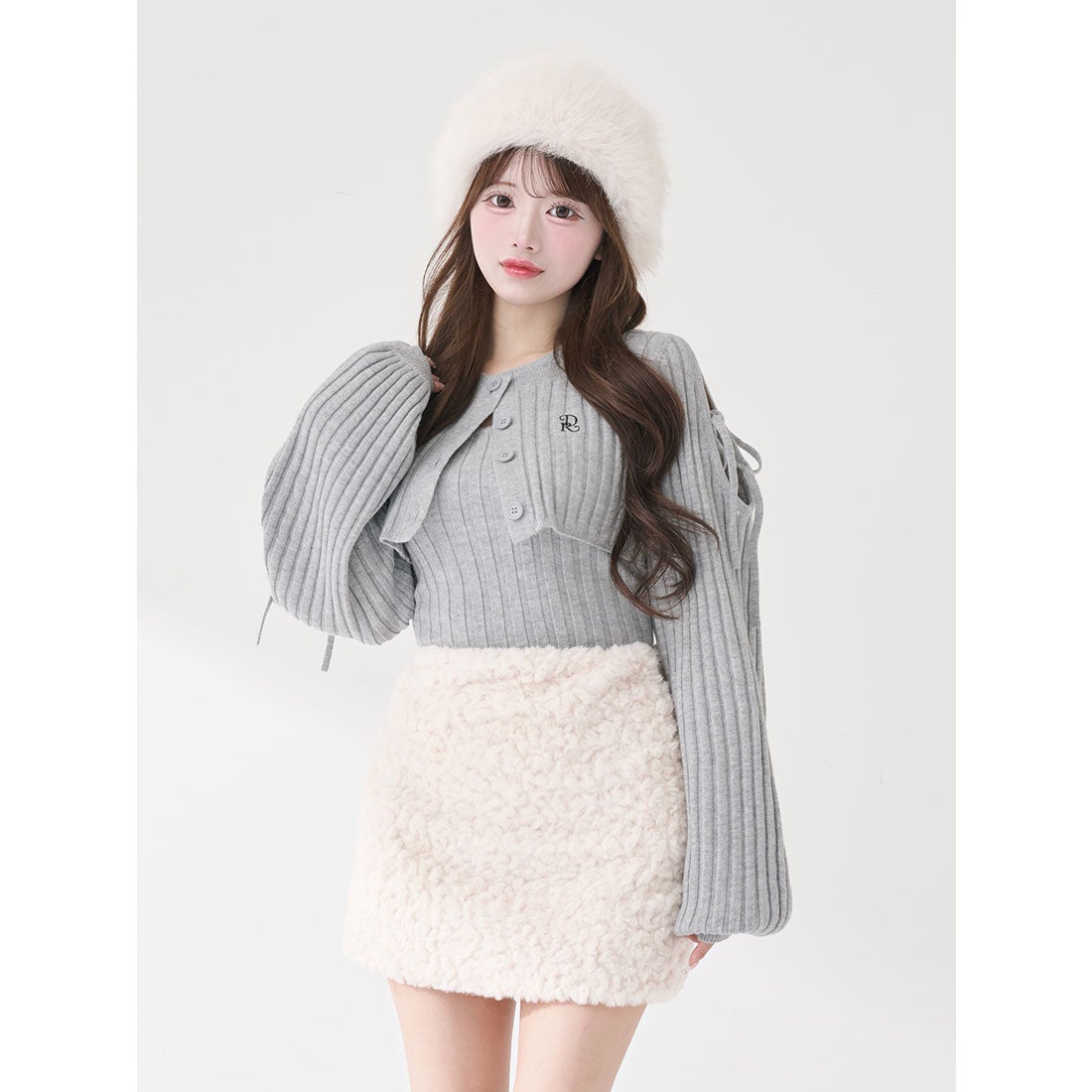 ダーリッチ Darich ショルダーオープンアンサンブルニットトップス