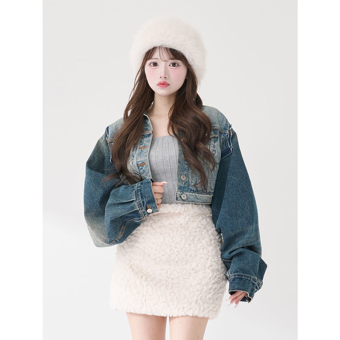 ダーリッチ Darich ショルダーオープンアンサンブルニットトップス