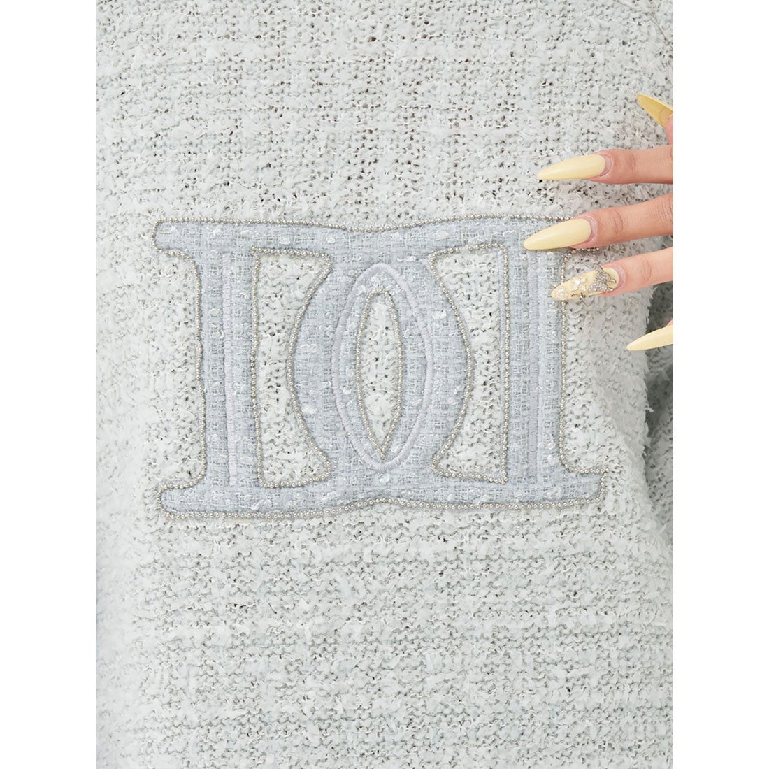 ダーリッチ Darich DDロゴツイードニットプルオーバー （ピンク