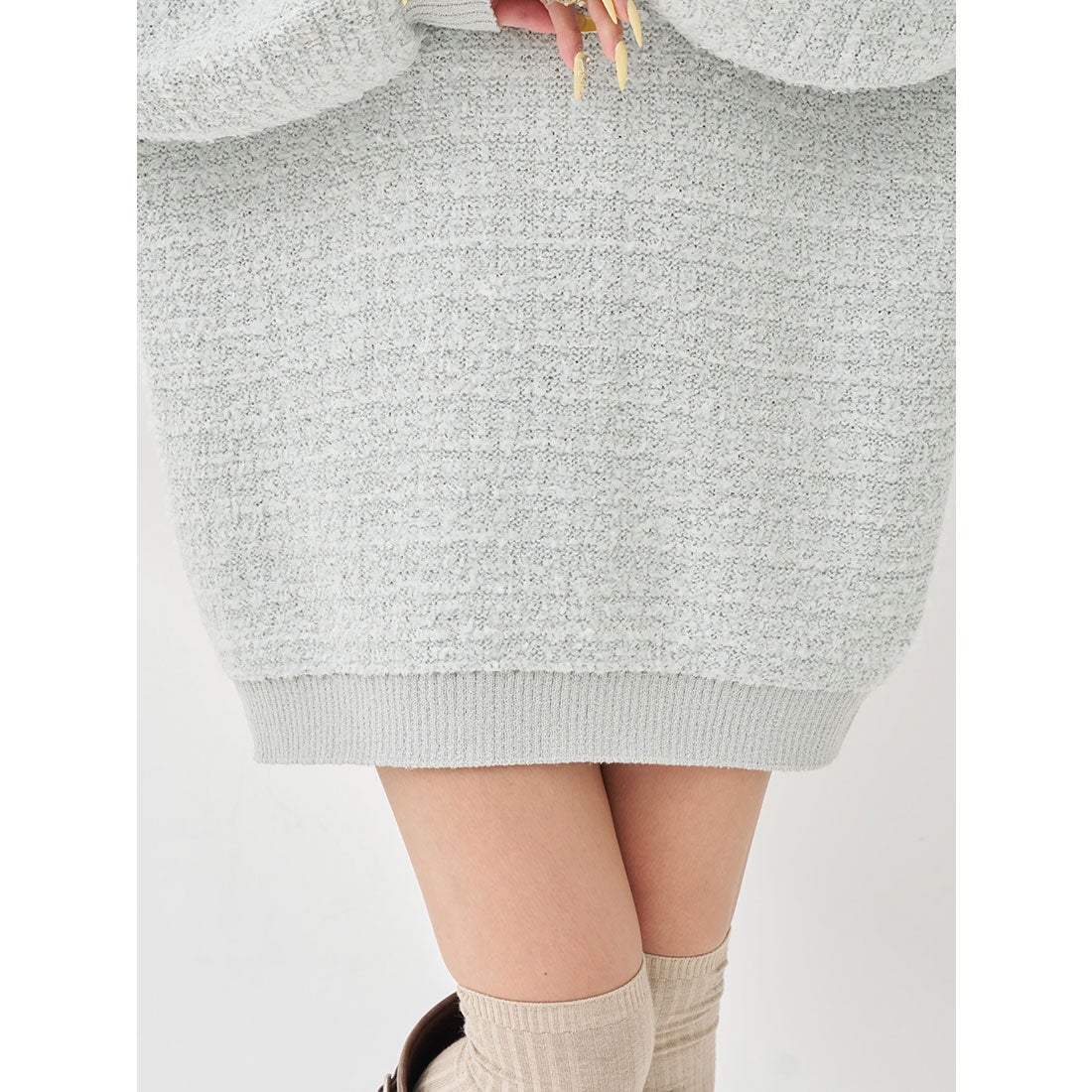 ダーリッチ Darich DDロゴツイードニットプルオーバー （ピンク