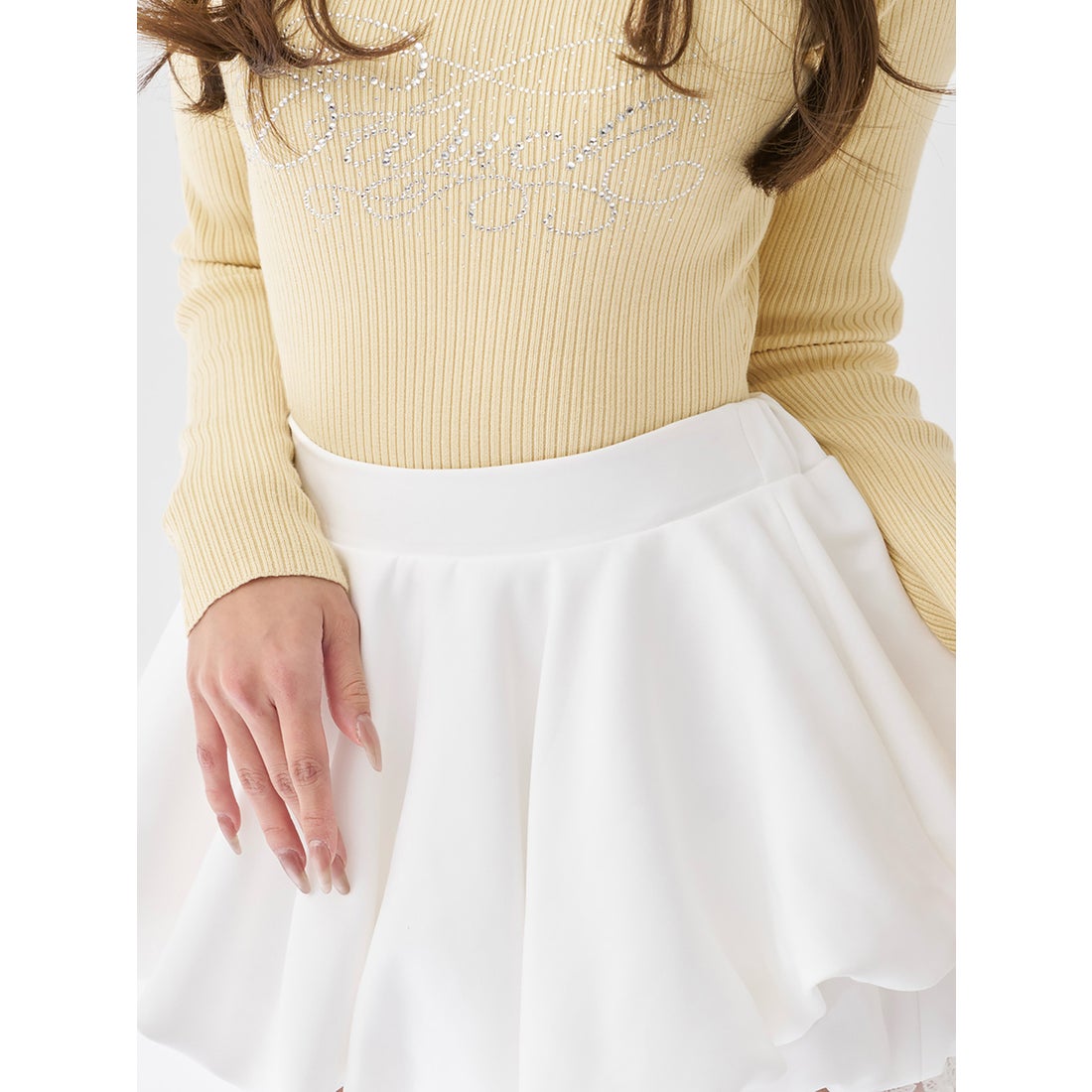 ダーリッチ Darich ボリュームバルーンミニスカート （ホワイト