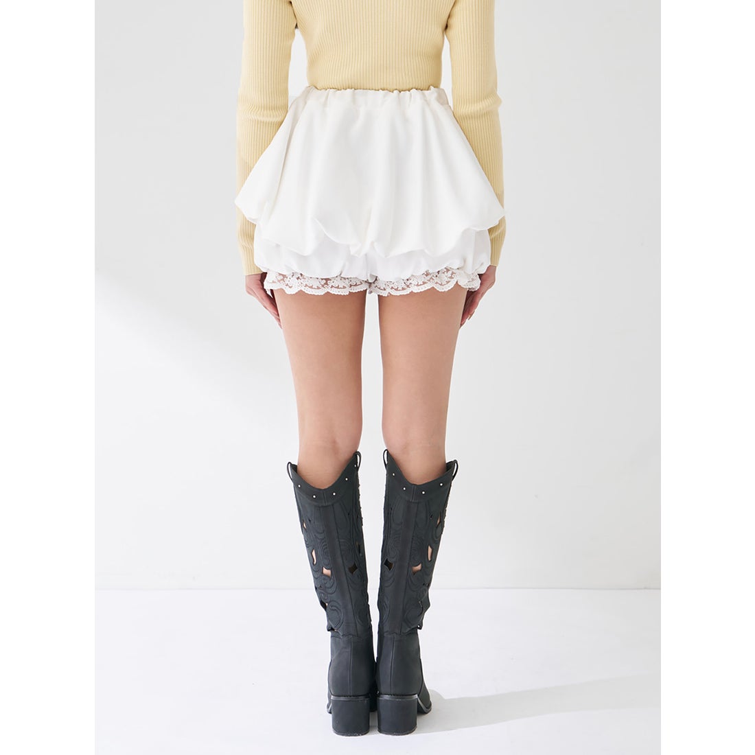 ダーリッチ Darich ボリュームバルーンミニスカート （グレー