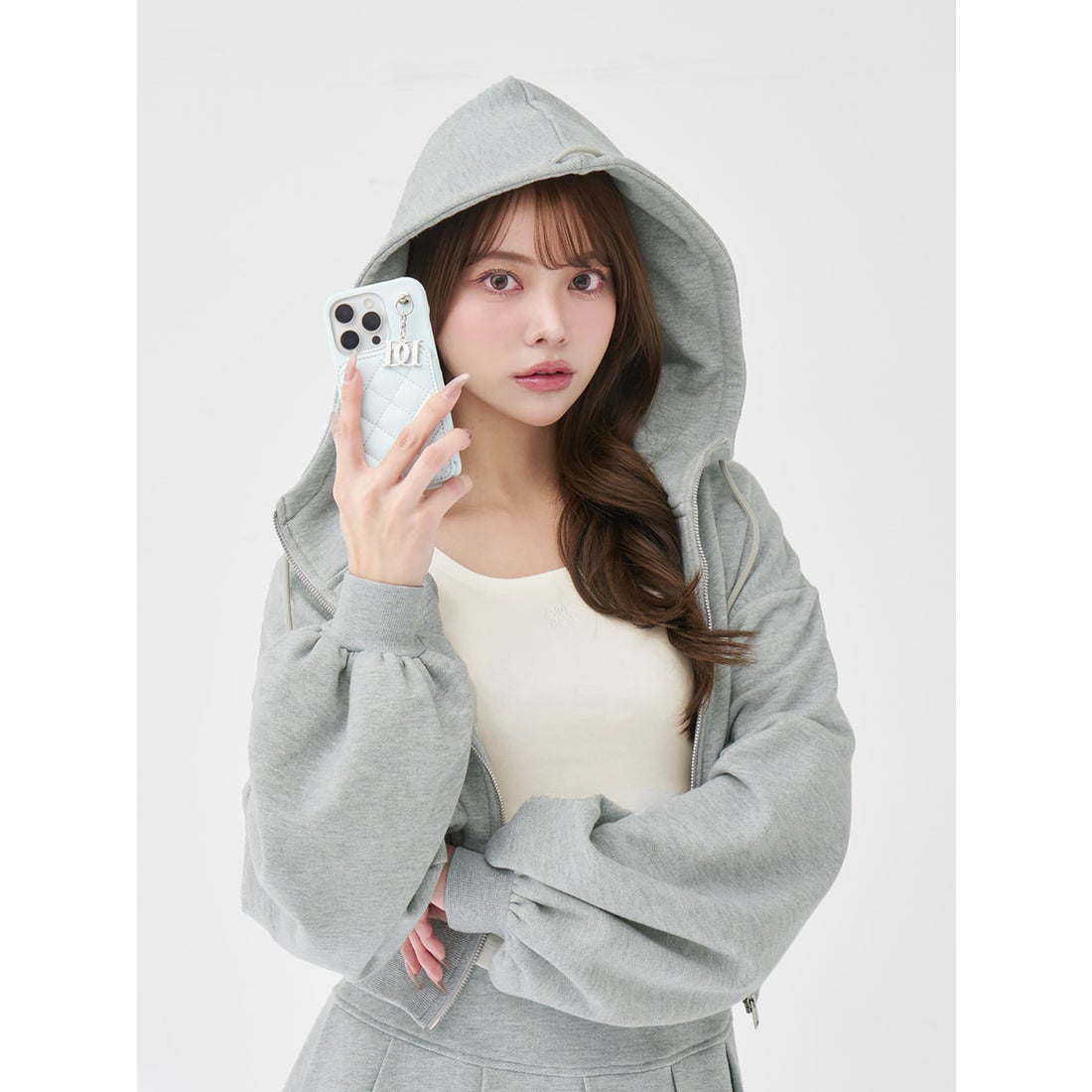 ダーリッチ Darich キルティングミラーDDチャームiPhoneケース