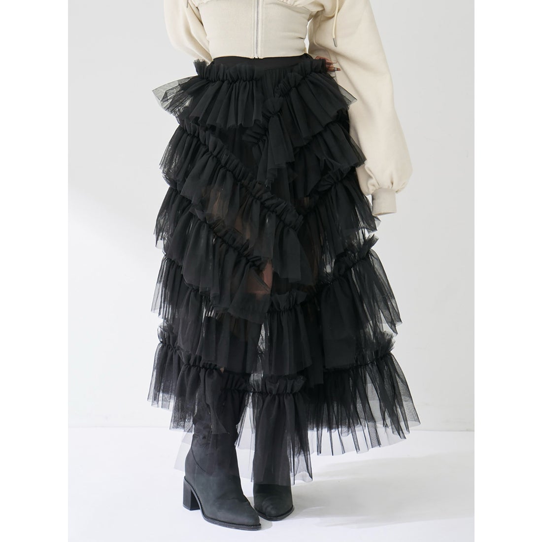 ダーリッチ Darich ボリュームアシメチュールロングスカート