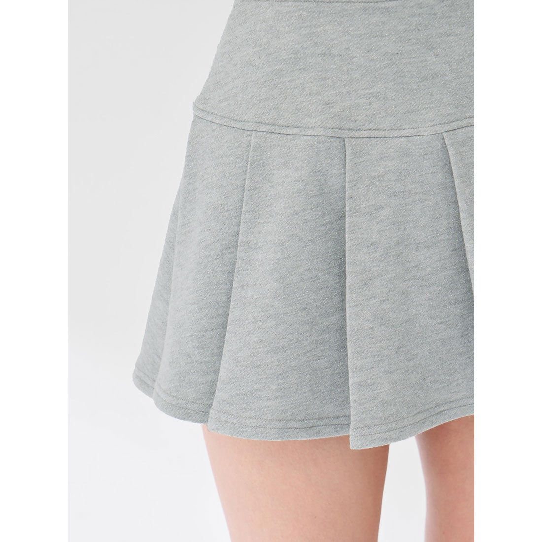 ダーリッチ Darich カラーラメスウェットプリーツミニスカート