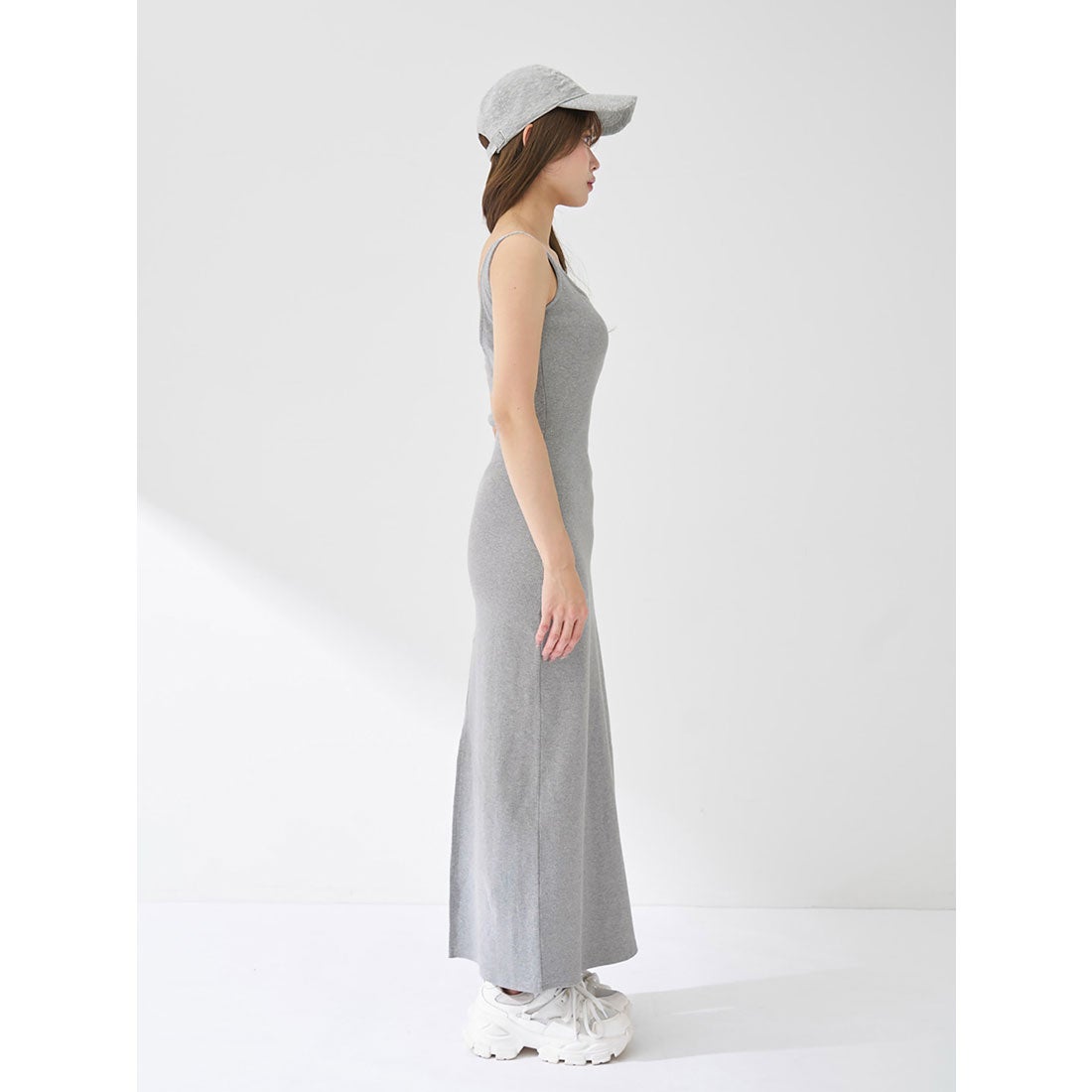 ダーリッチ Darich シェイプリブカットロングワンピース （ホワイト