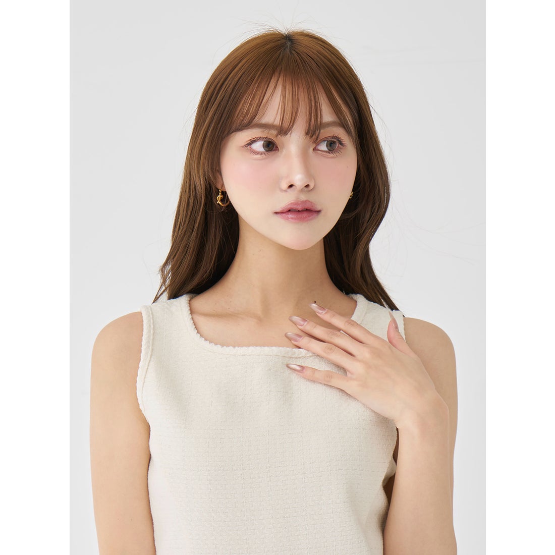 ダーリッチ Darich ツイードアンサンブルノースリミニワンピース