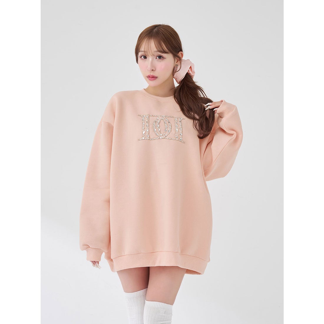 ダーリッチ Darich DDロゴビジュースウェットプルオーバー （ピンク