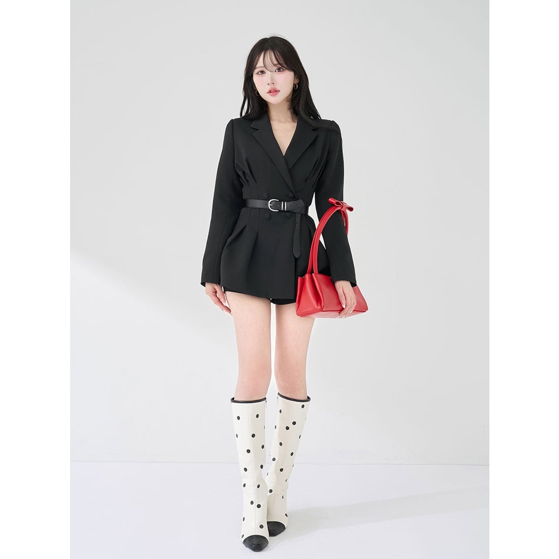 ダーリッチ Darich パネルデザインシルエットぺプラムジャケット