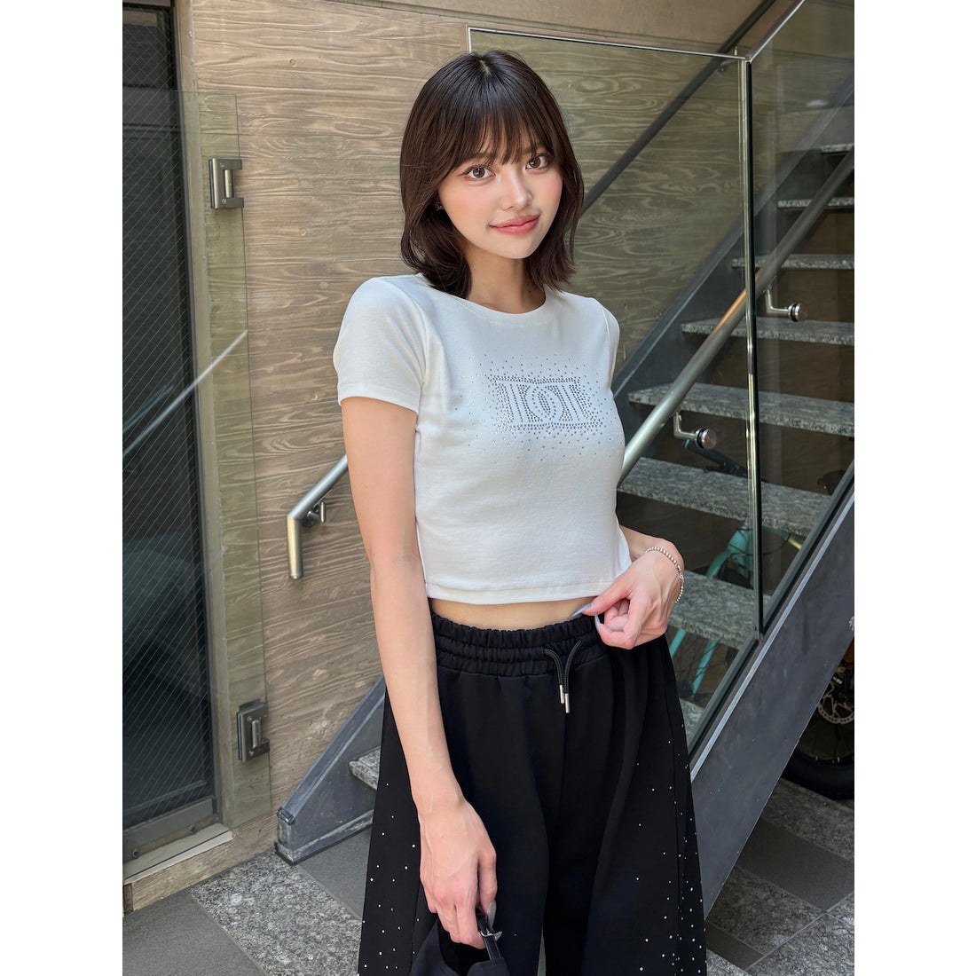 ダーリッチ Darich シャイニーDDロゴコンパクトTシャツ （ホワイト