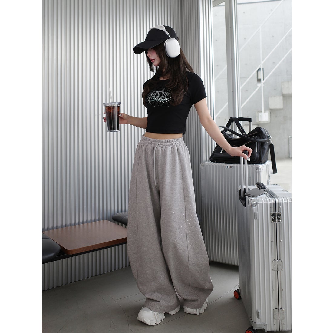 ダーリッチ Darich シャイニーDDロゴコンパクトTシャツ （グレー