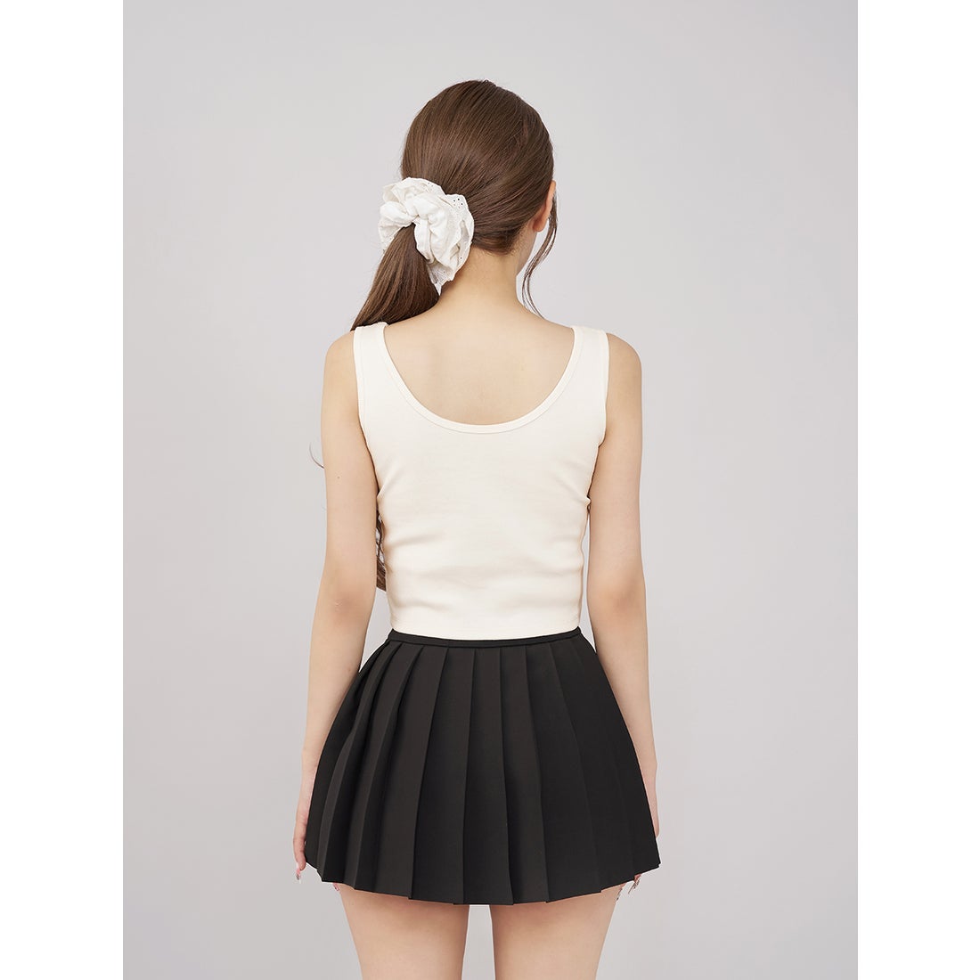 ダーリッチ Darich ジュエリーリブノースリトップス （グレー