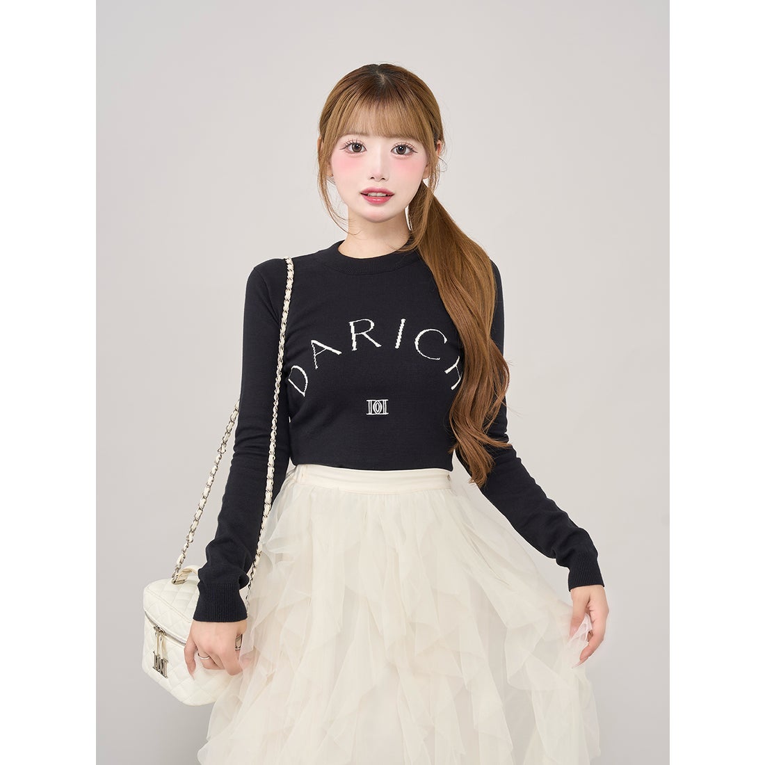 ダーリッチ Darich DARCHロゴニットトップス （ブラック