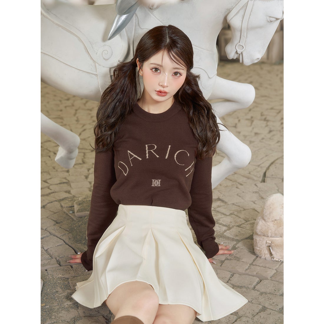 ダーリッチ Darich DARCHロゴニットトップス （ブラック