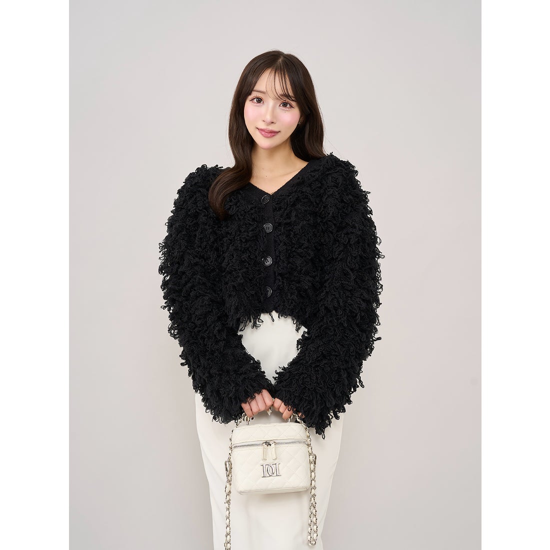 ダーリッチ Darich ループニットカーディガン （ブラック