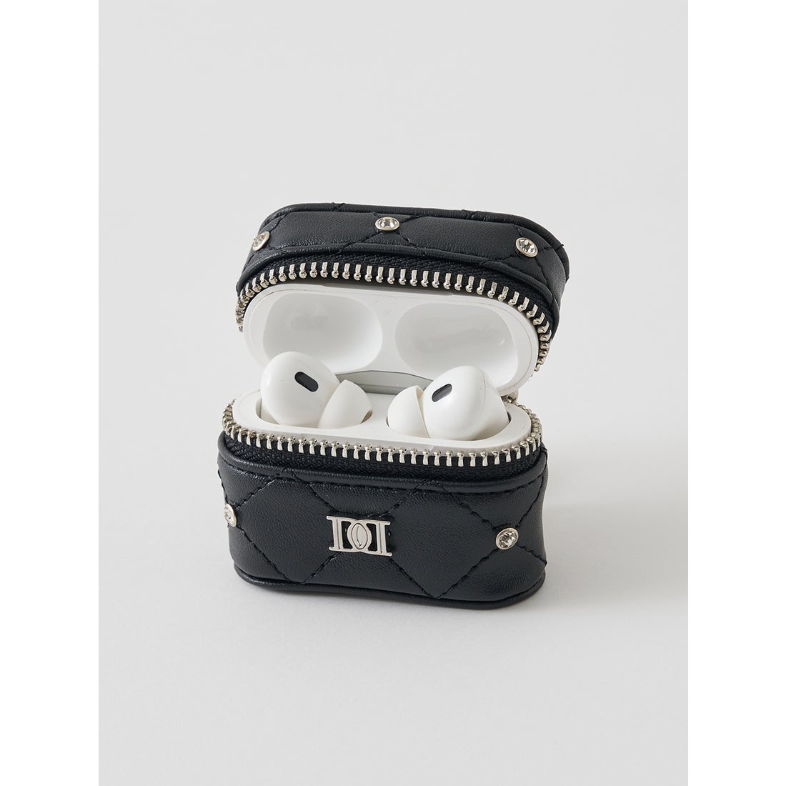 ダーリッチ Darich キルティングビジューAirPodsケース （ブラック