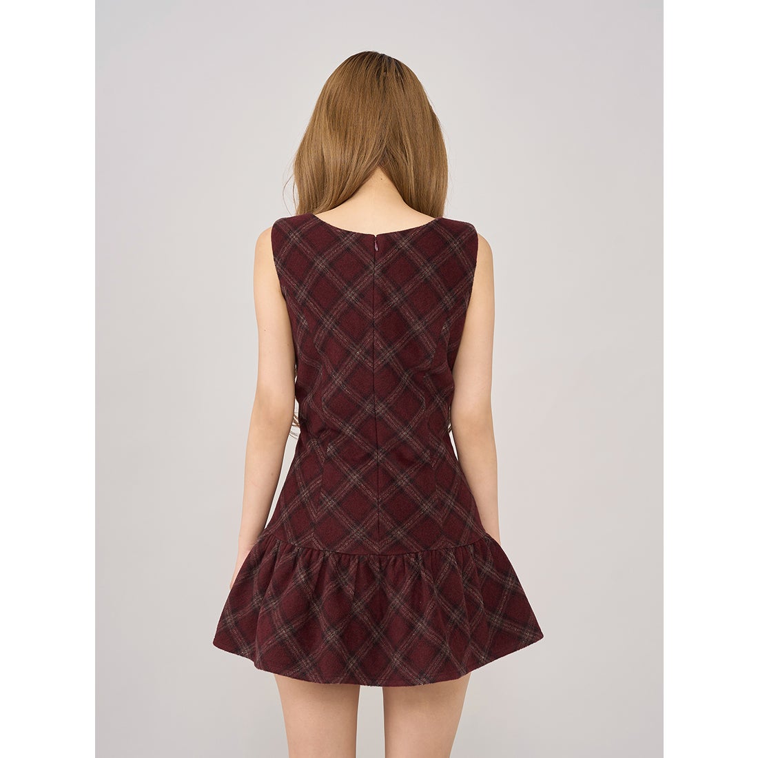 ダーリッチ Darich タータンチェックノースリミニワンピース