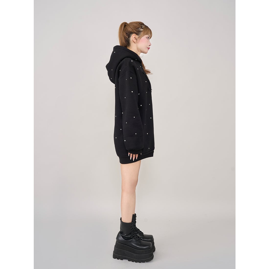 ダーリッチ Darich DDロゴビジュージップパーカー （ブラック