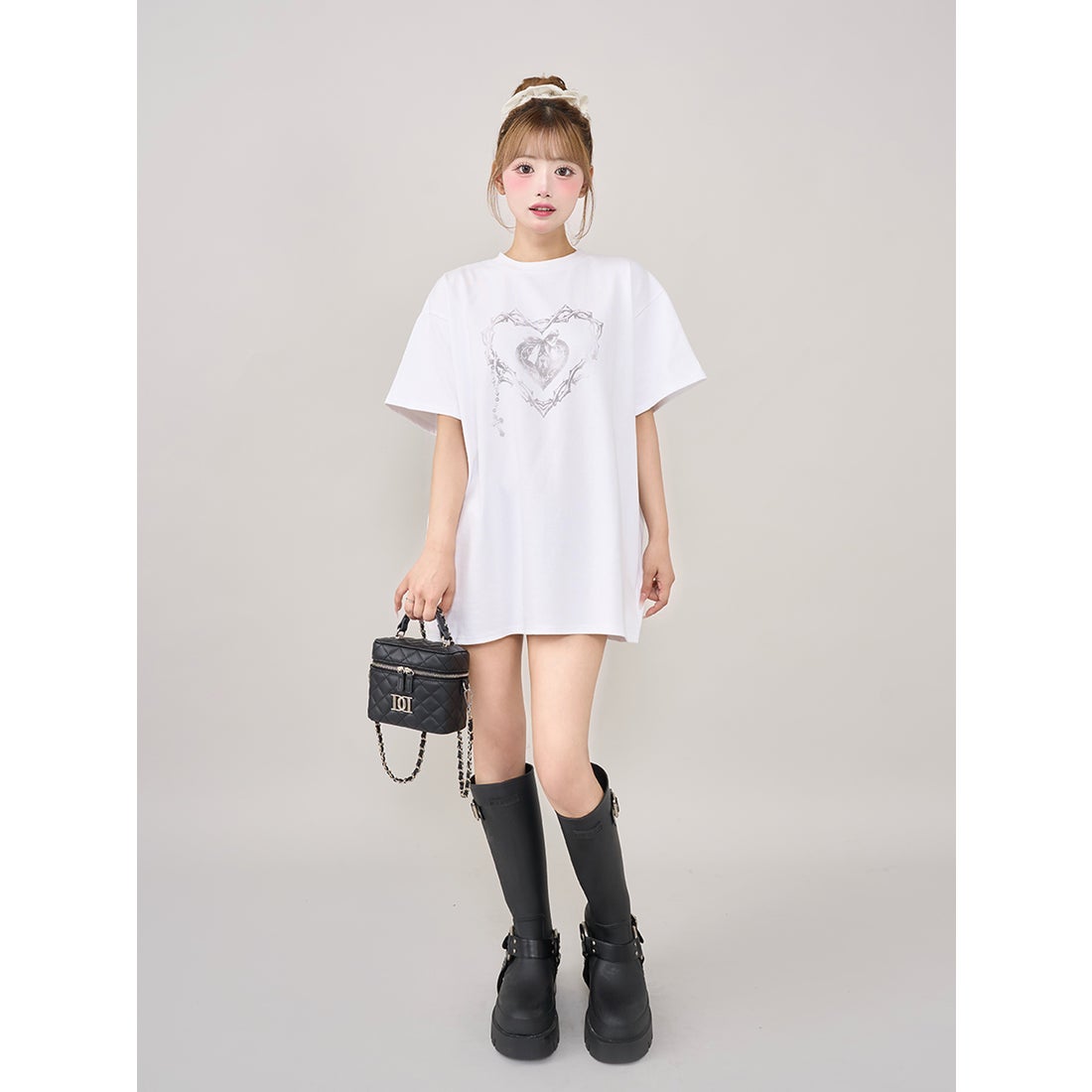 ダーリッチ Darich ハートキーフェードビッグTシャツ （ホワイト