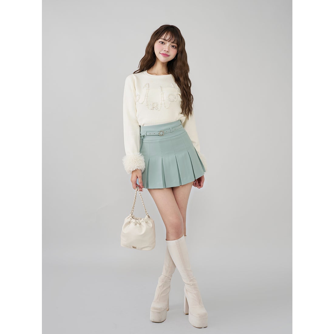 ダーリッチ Darich セミワイドプリーツテーラードミニスカート