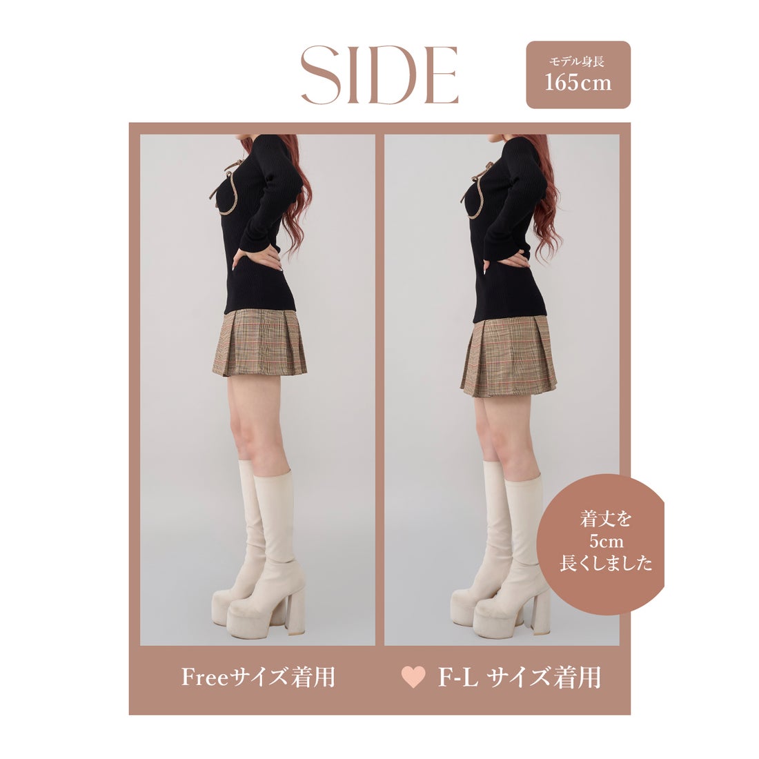 ダーリッチ Darich ポイントチェックニットミニワンピース （グレー