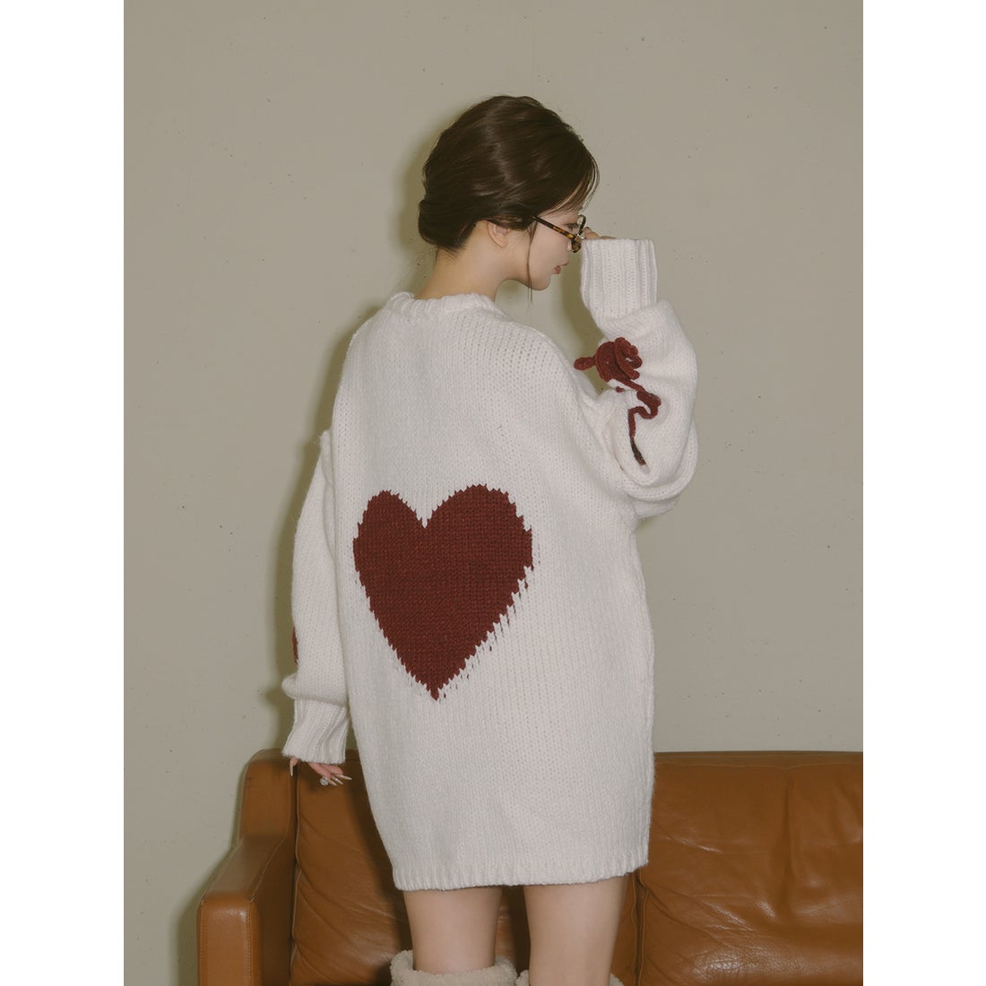 ダーリッチ Darich ハートロゴローゲージニットチュニック