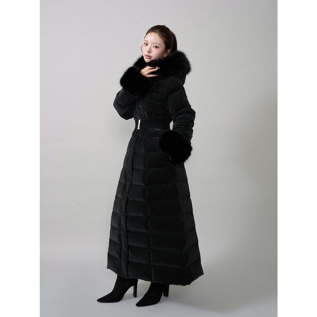 ダーリッチ Darich レディロングダウンコート （ブラック