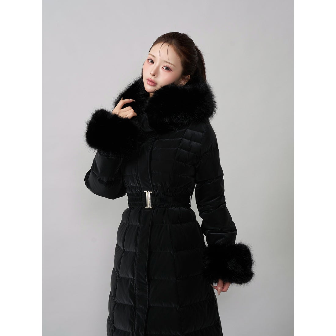 ダーリッチ Darich レディロングダウンコート （ブラック