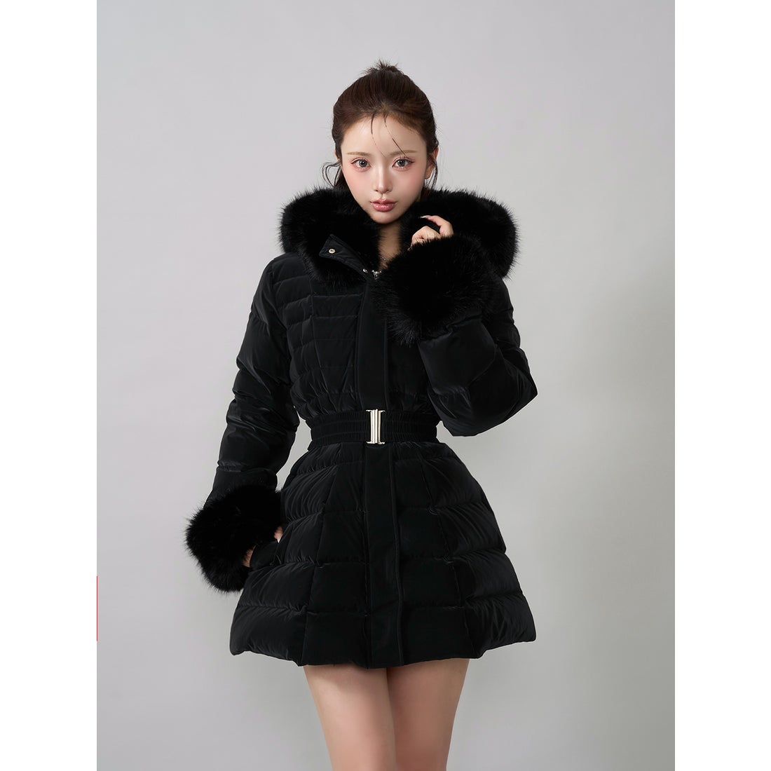 ダーリッチ Darich レディミディダウンコート （ブラック