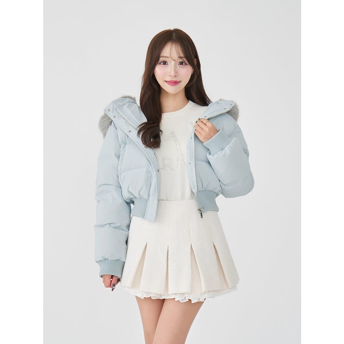 ダーリッチ Darich レディショートダウンジャケット （サックス