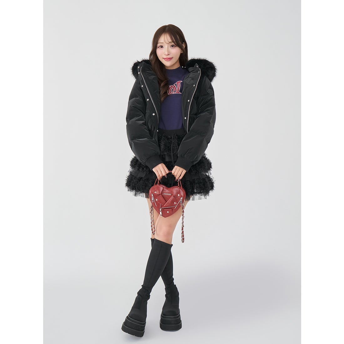 ダーリッチ Darich レディショートダウンジャケット （ブラック