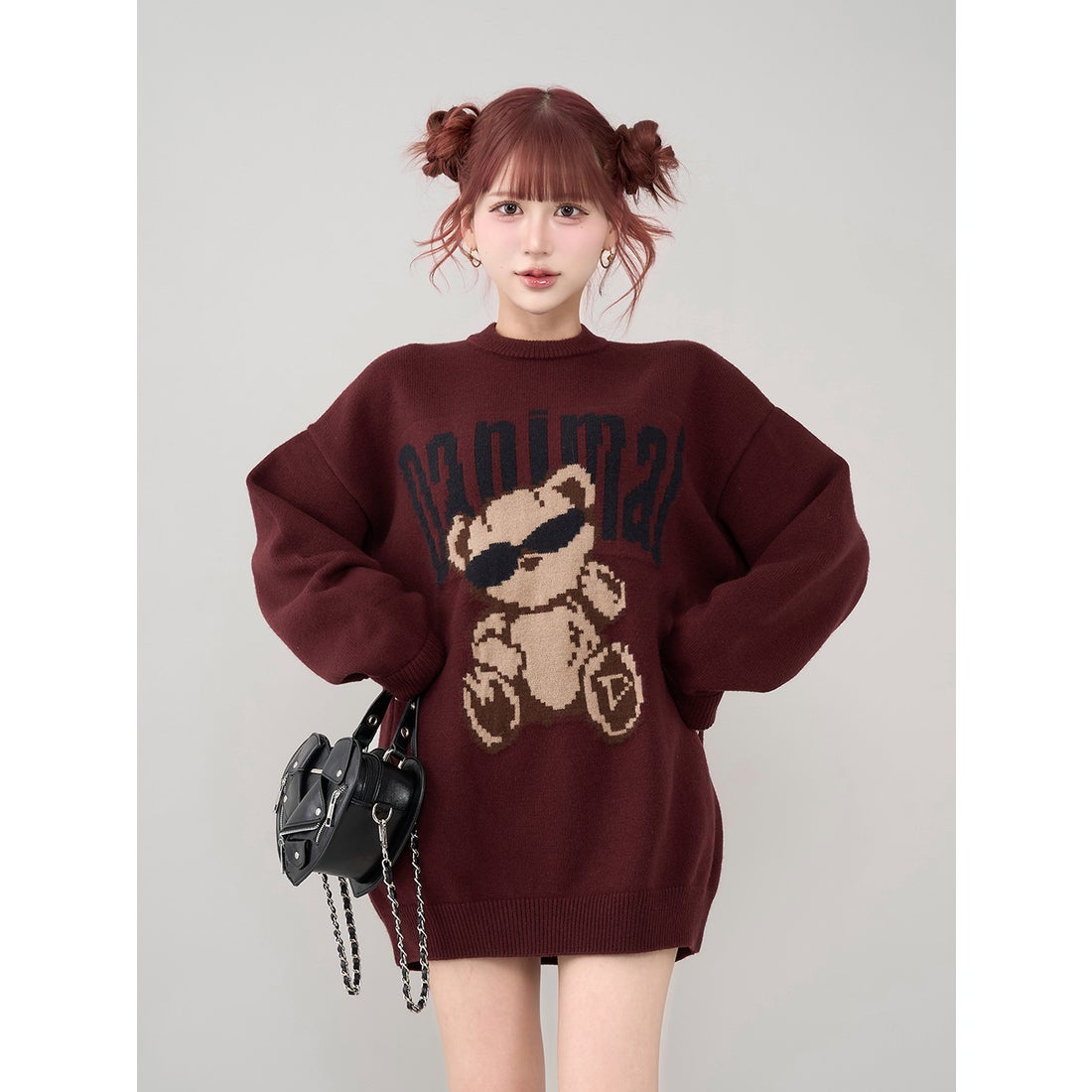 ダーリッチ Darich Danimalベアニットプルオーバー （ボルドー