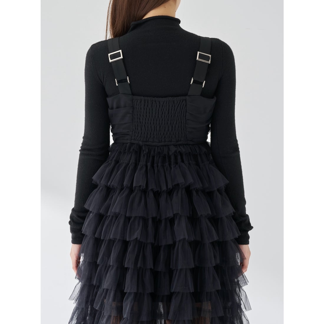 ダーリッチ Darich ベロアリボンチュールワンピース （ホワイト