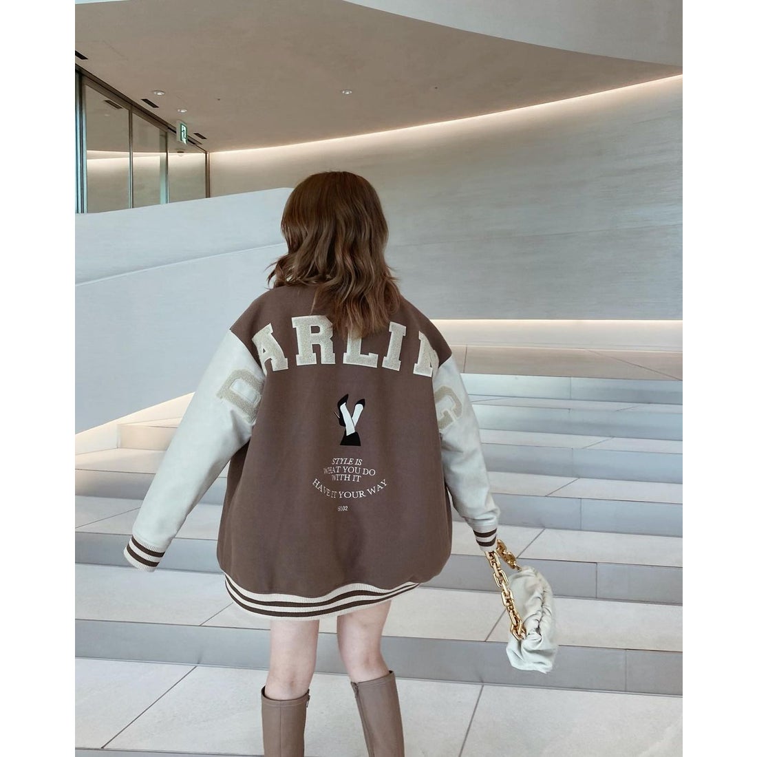 ダーリッチ Darich DARLINGスタジャン （モカ） -ファッション通販