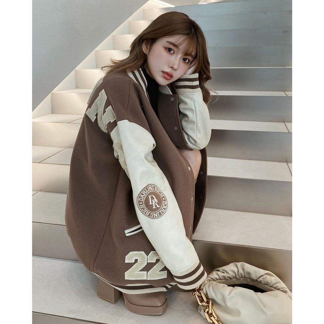 ダーリッチ Darich DARLINGスタジャン （モカ） -ファッション通販