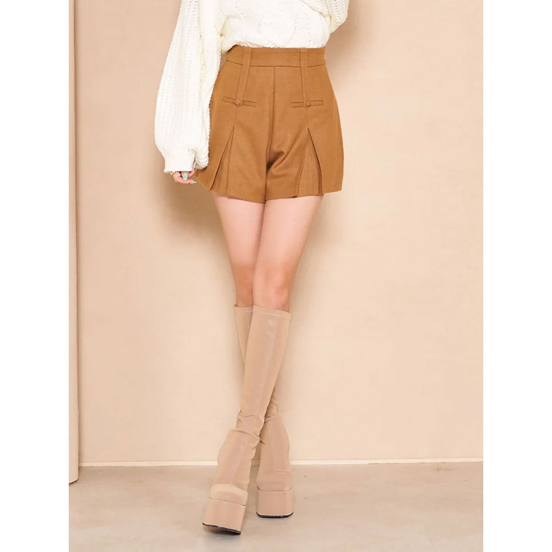 ダーリッチ Darich メルトンショートパンツ （キャメル
