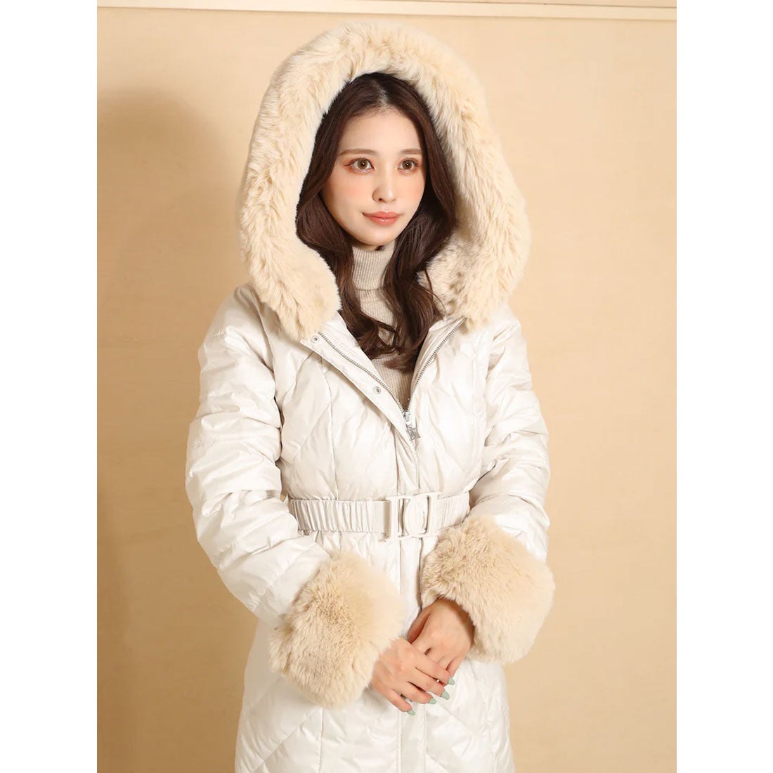 ダーリッチ Darich レディロングダウンジャケット （アイボリー