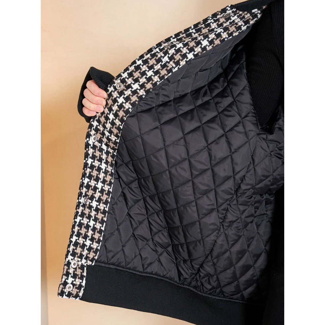 ダーリッチ Darich Dベアチェックビッグスタジャン （ブラック