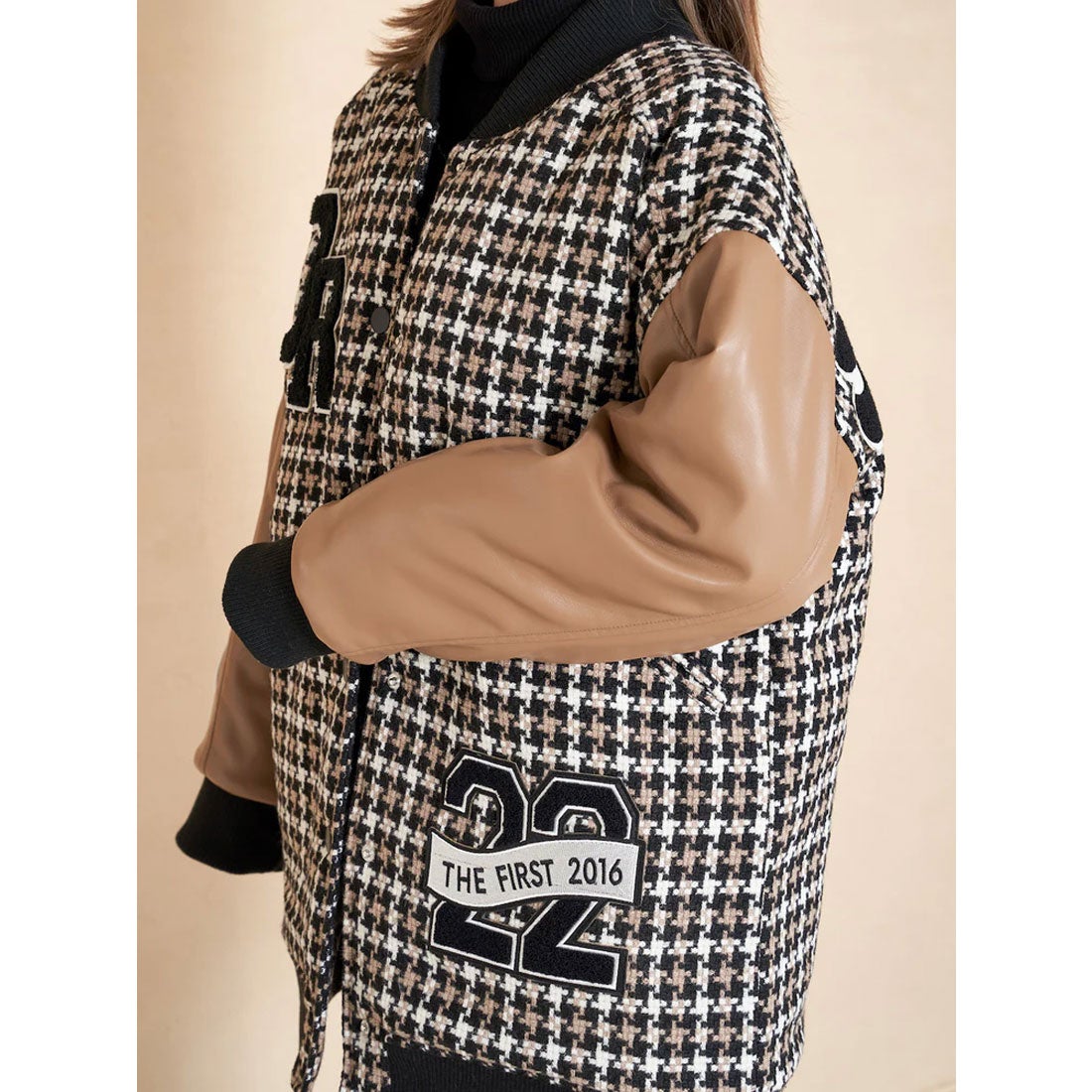 ダーリッチ Darich Dベアチェックビッグスタジャン （ブラック