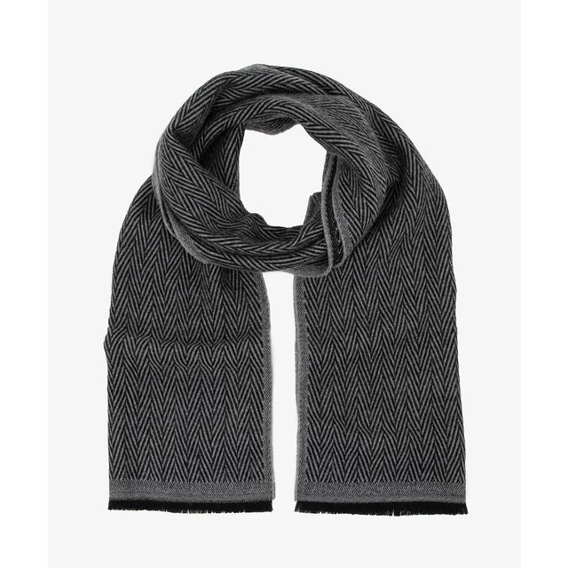 カシミヤカラーブロックマフラー （グレー） -D'URBAN | ダーバン公式