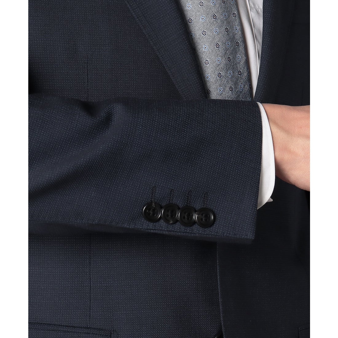 ネイビーマイクロチェックスーツ （ネイビー） -D'URBAN | ダーバン